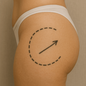 LIPOESCULTURA COM ENXERTO NO TROCANTER